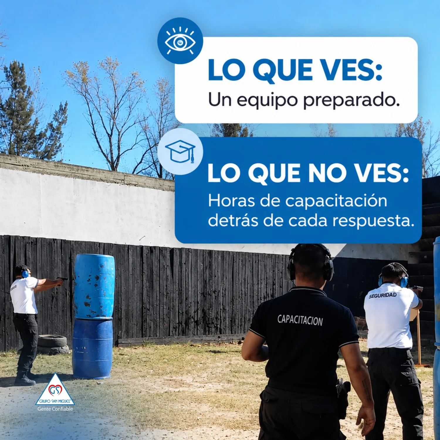 Práctica de tiro del personal de seguridad
